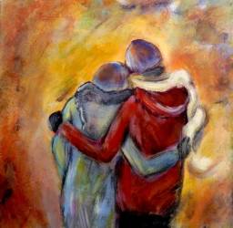 franziska-raese-kunst-pinselstrich-paar-liebe-geborgenheit-freundschaft